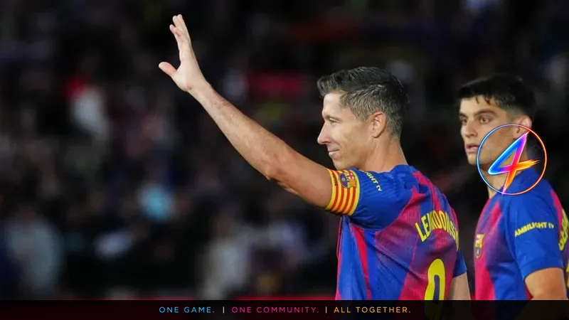 Raphinha Hands Captain's Armband to Lewandowski as He Departs Barcelona