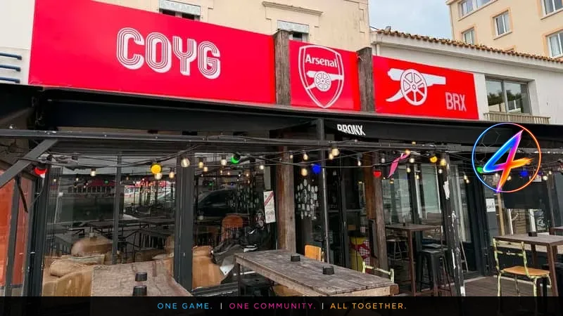 Arsenal Fan Decorates Vendée Bar Ahead of Champions League Final